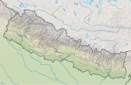 Location of Begnas Lake in Nepal.