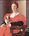 Pontormo: Retrato de dama em vermelho