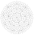 Tassellatura Penrose ennagonale con seme 9x2