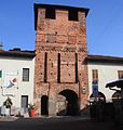 Candelo (Biella), tour-porte, unique accès au ricetto.