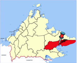 Location of Lahad Datu District