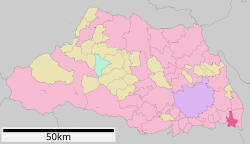 Location of Yashio in Saitama Prefecture