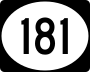 Route 181 marker