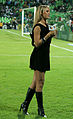 Image 28A Mexican sports reporter Inés Sainz wearing a little black dress and knee-high boots (from Fashion)