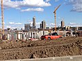 April 7, 2014, soon after the demolition of the Metrodome, pit dig, and start of construction