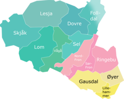 Location of Gudbrandsdalen