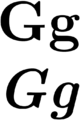 G / g