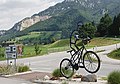 Mountainbike-Skulptur