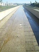 Tujunga Wash is an example of a concrete flood control channel. The concrete has previously failed during floods.[40]