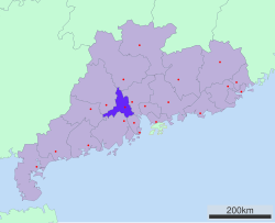 佛山市在廣東省的地理位置