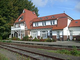 Empfangsgebäude des Bahnhofs Hamburg-Bergedorf Süd