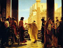 A depiction of Jesus' public trial