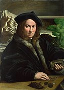 Retrato de un coleccionista, de Parmigianino, ca. 1524.