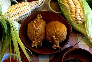 Tamales mısır yaprağına sarılarak pişirilmesiyle hazırlanan yiyecektir.