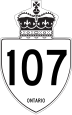 Highway 107 marker