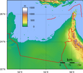 Topografická mapa SAE