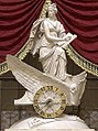 Carlo Franzoni's 1819 sculptural chariot clock, the Car of History, depicting Clio, the Greek muse of history, in the National Statuary Hall