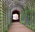 Mural in Schwetzingen, Germany (the view "through" the wall at the end)