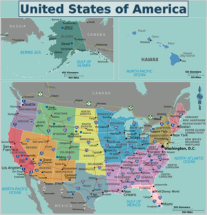 Die Reiseregionen der USA