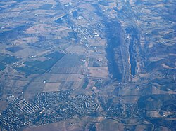 Aerial photo of Walkersville (in the bottom left)