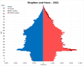 Image 4Population pyramid of Brighton and Hove in 2021 (from Brighton and Hove)