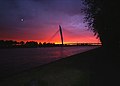 Zonsondergang bij de Prins Clausbrug in Utrecht