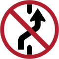 No changing to right lane