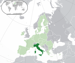 Itàlia Repubblica italiana - Localizzazione