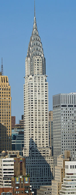 Het Chrysler Building met daar rechts van het Socony-Mobil Building.