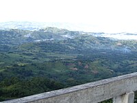 An overlooking view at a peak from a bridge in Quezon