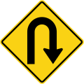 U turn ahead Right