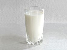 A glass of milk