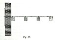 Lehrbuchzeichnung eines Mauerankers, der seitlich an vier quer verlaufenden Deckenbalken befestigt ist (Franz Stade, 1904[2])