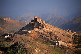 Fortified settlement amid the mountains