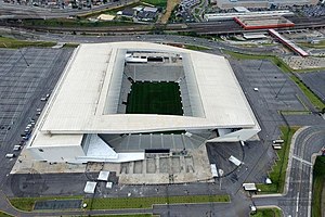 Die Arena Corinthians im Juli 2014