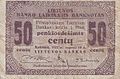 50 centų, reversas, 1922 m. (laikinasis banknotas)