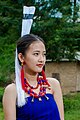 An Ao Naga girl in her traditional attire