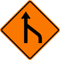 End of right lane (form 1 lane)