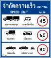 Speed limit sign (in Bangkok area)