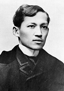 Retrato en blanco y negro de José Rizal