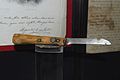 A knife used by Davy Crockett at the Battle of the Alamo