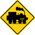 Railway crossing ahead that is not protected by automatic gates