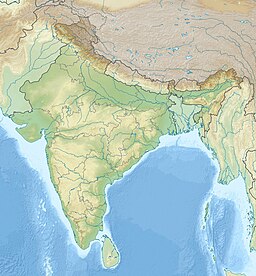 Location of Dal lake within Jammu and Kashmir, India