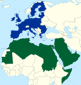 Arab League and European Union Highlighting.