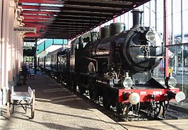 NS-loc 2104 in het Nederlands Spoorwegmuseum te Utrecht.