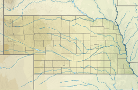 Map showing the location of Arbor Lodge State Historical Park