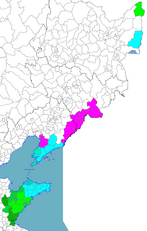 Jiaoliao Mandarin with its variants mapped