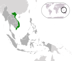 Location of 越南