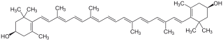 Structural formula of zeaxanthin