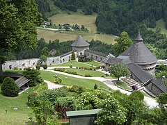 Vue au-dessus les jardins en 2004.